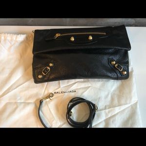 Authentic Balenciaga Black Clutch